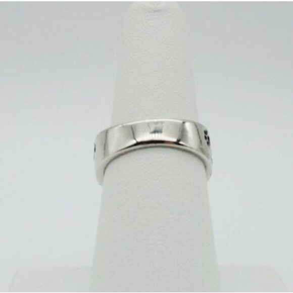 Paw Print Pet Collar Ring sz 7 Silver Tone NIB - Picture 6 of 11